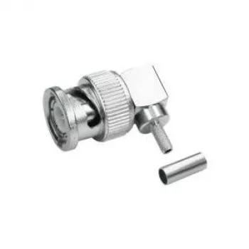 Telegärtner BNC conector macho angular crimp 75 Ohm para RG-59 B/U, soldar/crimp, macho, 1 unid. J01002A1356
