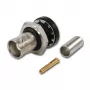 Telegärtner BNC conector fêmea de cabo crimp G01 50 Ohm, crimp/crimp, flange isolante, A1305, Z04, G01 (RG-58 C/U) - 5 unid.