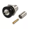 Telegärtner BNC conector fêmea de cabo crimp G01 50 Ohm, crimp/crimp, flange isolante, A1305, Z04, G01 (RG-58 C/U) - 5 unid.