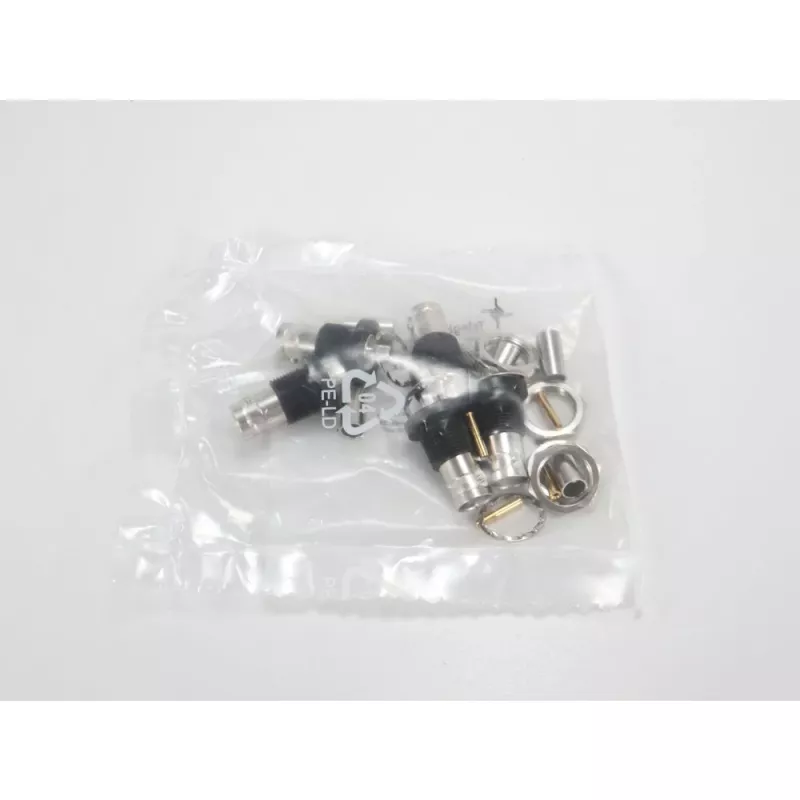 Telegärtner BNC conector fêmea de cabo crimp G01 50 Ohm, crimp/crimp, flange isolante, A1305, Z04, G01 (RG-58 C/U) - 5 unid.