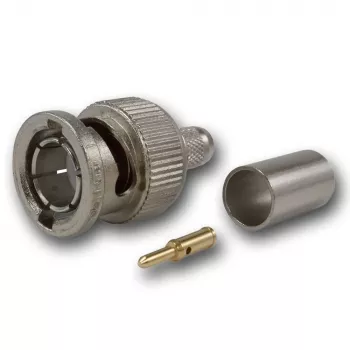 Telegärtner BNC conector macho crimp G02 75 Ohm para RG-59B/U, UG-1789/U, macho, pack de 5 J01002A1288Y