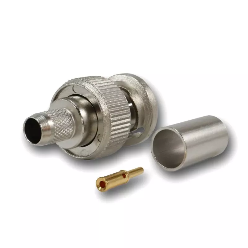 Telegärtner BNC conector macho crimp G02 75 Ohm para RG-59B/U, UG-1789/U, macho, pack de 5 J01002A1288Y