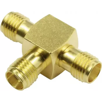 Telegärtner SMBA adaptador SMA fêmea para SMA fêmea, 50 Ohm, DC-18 GHz, latão niquelado J01155A0011