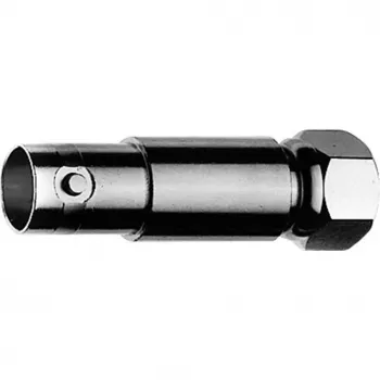 Telegärtner BNC fêmea para F macho adaptador coaxial, 75 Ohm, latão niquelado