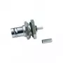 Telegärtner BNC conector fêmea de encastrar crimp/crimp 50 Ohm para RG-316/U, níquel/ouro