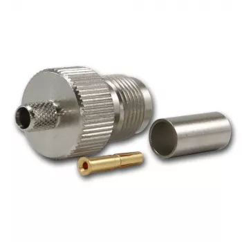 TELEGÄRTNER TNC conector fêmea para RG-58, 50 Ohm, crimp/solda, DC-11 GHz