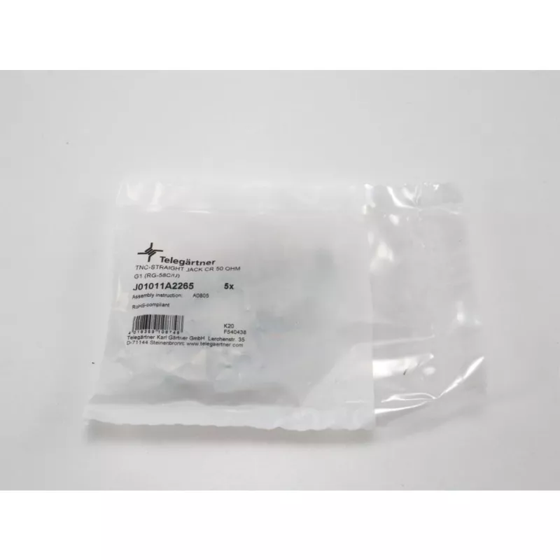 TELEGÄRTNER TNC conector fêmea para RG-58, 50 Ohm, crimp/solda, DC-11 GHz