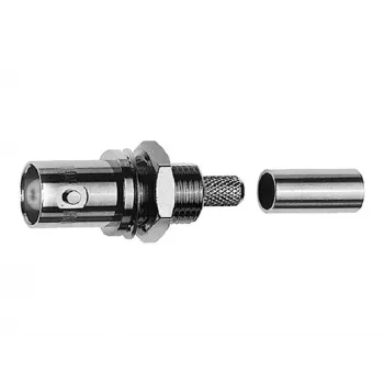 TELEGÄRTNER BNC conector fêmea de encastrar crimp conector 50 Ohm para RG-223/U, RG-400/U, RG-142 B/U (J01001A0083)