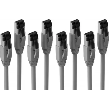 S CONN Maximum Connectivity Basic-S cabo de rede Cat. 8.1 F/FTP PIMF LSZH cinzento 1,0m – pack de 4 (SC08-41020-4)