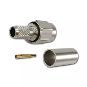 Telegärtner SMA conector macho reto 50 Ohm crimp/solda para RG-58 RG-142 RG-223 LMR-240 J01150A0049