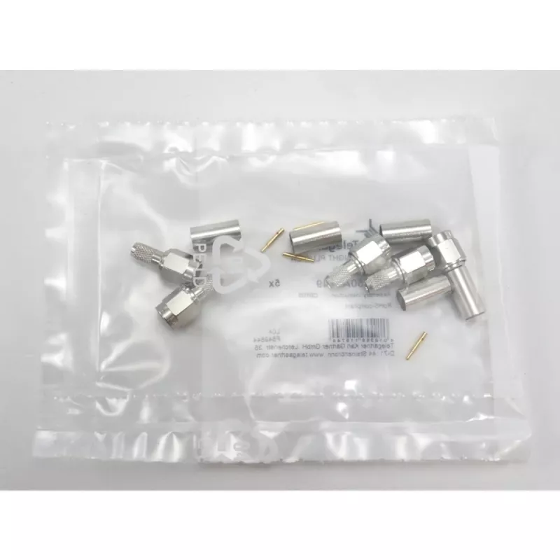 Telegärtner J01150A0049 conector SMA macho, reto, 50 ohms