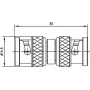 Telegärtner BNC adaptador, BNC conector macho para BNC conector macho, 50 Ohm, J01004A0806