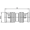 Telegärtner BNC adaptador, BNC conector macho para BNC conector macho, 50 Ohm, J01004A0806