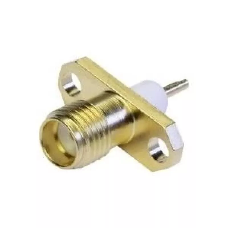 Telegärtner SMA conector fêmea de encastrar com flange Z28, dourado (padrão) - 5 unid. (J01151A0631)