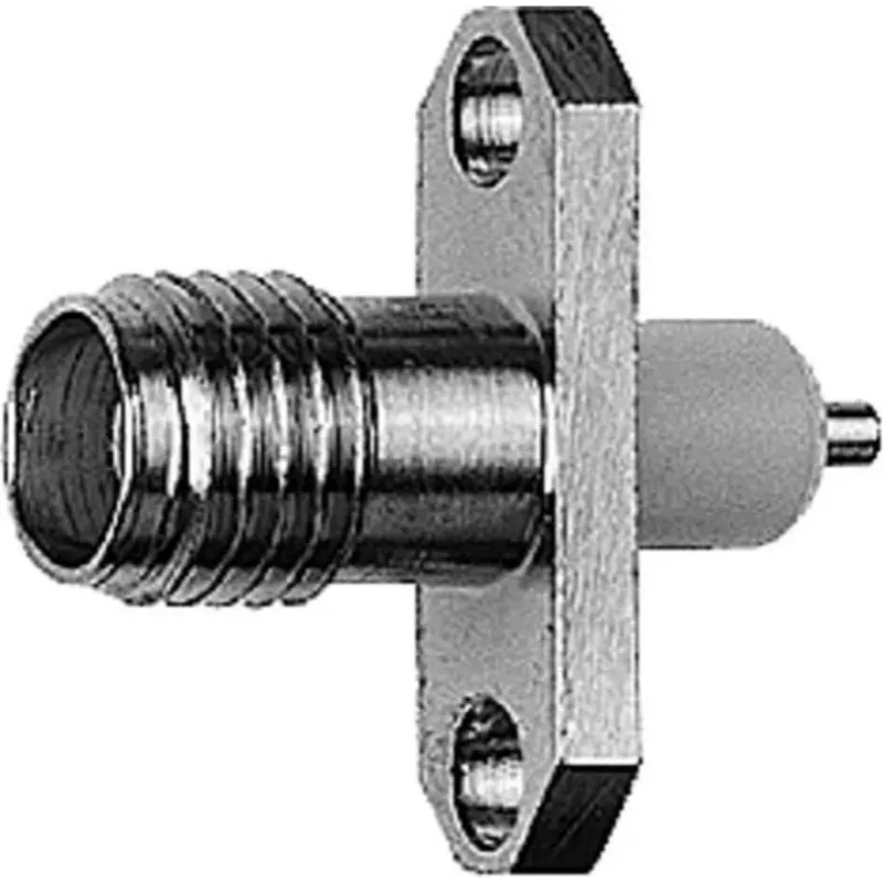 Telegärtner SMA conector fêmea de encastrar com flange Z28, dourado (padrão) - 5 unid. (J01151A0631)
