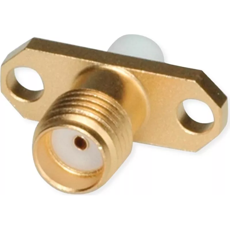 Telegärtner SMA conector fêmea de encastrar com flange Z28, dourado (padrão) - 5 unid. (J01151A0631)