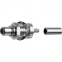 Telegärtner SMC conector, de encastrar, 50 Ohm, ligação por solda, caixa niquelada, contacto interior dourado J01170A0151