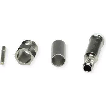 TELEGÄRTNER TEGA J01701A0007Z FME conector fêmea de cabo crimp RG58C/U 50 Ohm níquel/ouro