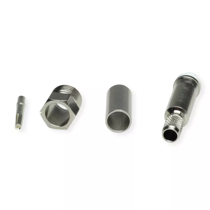 TELEGÄRTNER TEGA J01701A0007Z FME conector fêmea de cabo crimp RG58C/U 50 Ohm níquel/ouro