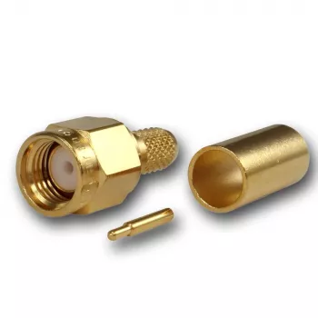 Telegärtner SMA conector macho de cabo crimp/solda G01, RG-58C/U, dourado, 1 unid. (J01150A0041Z)