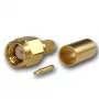 Telegärtner ficha SMA para cabo de crimpagem/soldadura G01, RG-58C/U, dourado, 1 peça (J01150A0041Z)