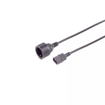 S CONN MAXIMUM CONNECTIVITY IEC C14 para CEE 7/3 cabo adaptador, 1mm², 2m, preto 09-07035