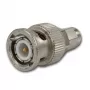 Adaptador coaxial Telegärtner BNC macho para SMA macho, 50 Ohm, DC-4 GHz, latão niquelado J01008A0018