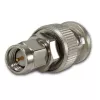 Adaptador coaxial Telegärtner BNC macho para SMA macho, 50 Ohm, DC-4 GHz, latão niquelado J01008A0018