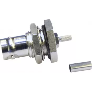 Conector fêmea BNC Telegärtner de encastrar crimp 75 Ohm para RG-179 B/U, G04