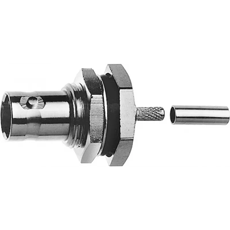Conector fêmea BNC Telegärtner de encastrar crimp 75 Ohm para RG-179 B/U, G04