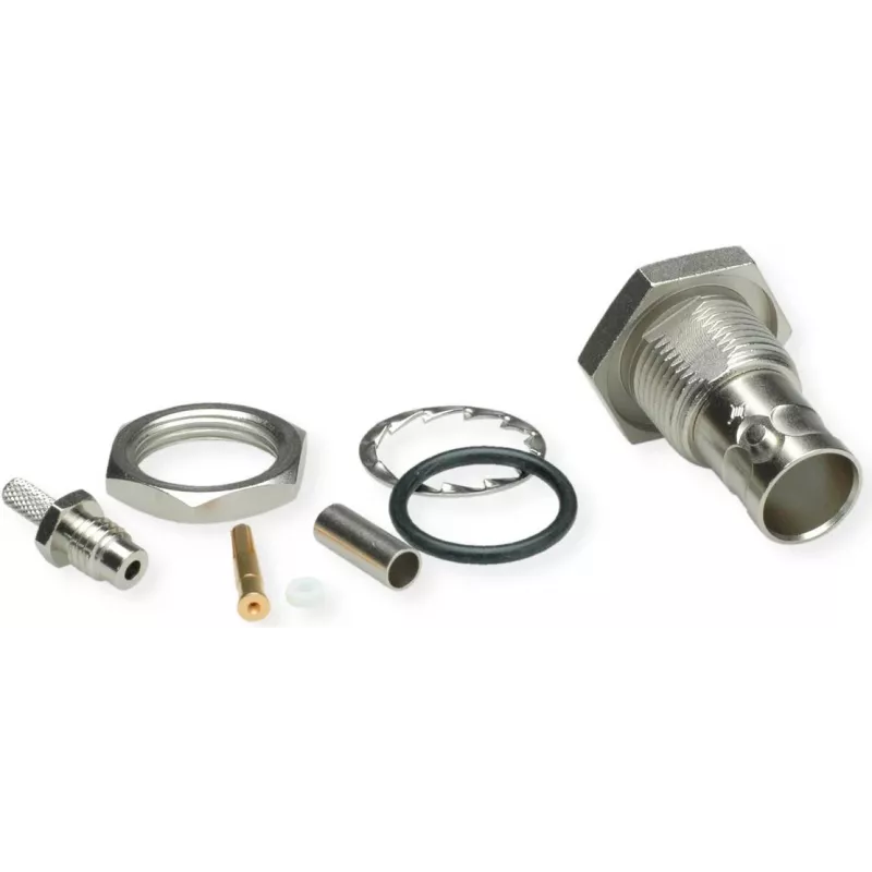 Conector fêmea BNC Telegärtner de encastrar crimp 75 Ohm para RG-179 B/U, G04