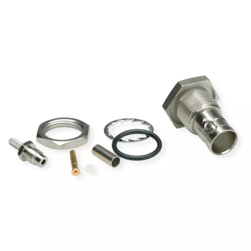 Conector fêmea BNC Telegärtner de encastrar crimp 75 Ohm para RG-179 B/U, G04