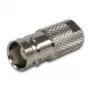 Adaptador coaxial TELEGÄRTNER J01008F0068 BNC fêmea para FME macho, 50 Ohm, reto, latão niquelado