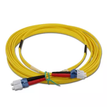 Cabo de rede TELEGÄRTNER LC para LC Single-Mode OS2 duplex, 5 m, amarelo