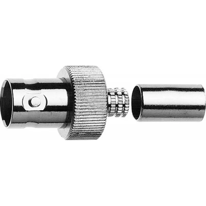 Conector fêmea de cabo BNC Telegärtner crimp G30 50 Ohm para LMR-240, pack de 5 J01001A0073