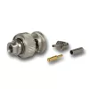 Ficha BNC Telegärtner crimp 50 Ohm para RG-178 B/U, reta, niquelada/dourada, 1 unid.
