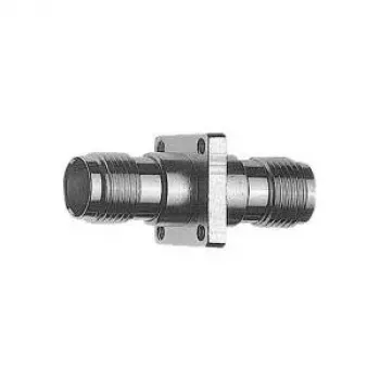 Adaptador coaxial Telegärtner TNC fêmea para TNC fêmea reto, 50 Ohm, DC até 11 GHz, latão niquelado