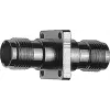 Adaptador coaxial Telegärtner TNC fêmea para TNC fêmea reto, 50 Ohm, DC até 11 GHz, latão niquelado