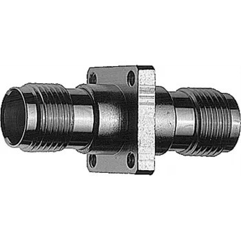 Adaptador coaxial Telegärtner TNC fêmea para TNC fêmea reto, 50 Ohm, DC até 11 GHz, latão niquelado