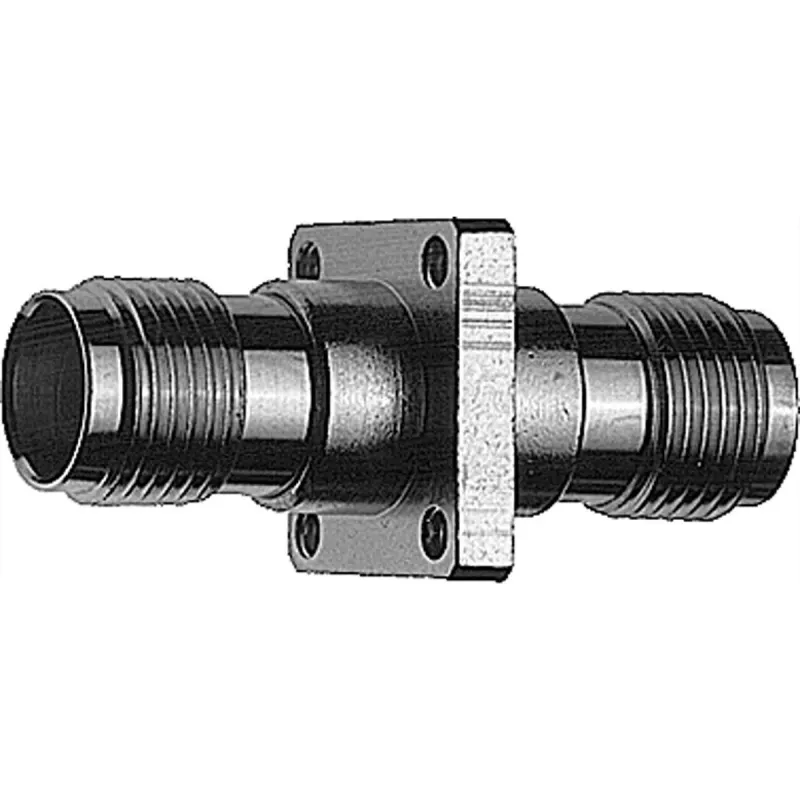 Adaptador coaxial Telegärtner TNC fêmea para TNC fêmea reto, 50 Ohm, DC até 11 GHz, latão niquelado