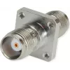 Adaptador coaxial Telegärtner TNC fêmea para TNC fêmea reto, 50 Ohm, DC até 11 GHz, latão niquelado