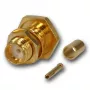 Conector fêmea SMA Telegärtner crimp de encastrar para RG-316/U, dourado, 50 Ohm, DC-6 GHz J01151A0001Z