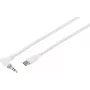 Cabo de áudio S CONN MAXIMUM CONNECTIVITY USB-C, ficha angular de 3,5 mm, TRS, branco, 2 m (14-06036)