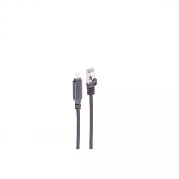 SHIVERPEAKS Cabo adaptador USB-C para RJ45 Gigabit Ethernet, alumínio, preto, 1m (BS14-51025)