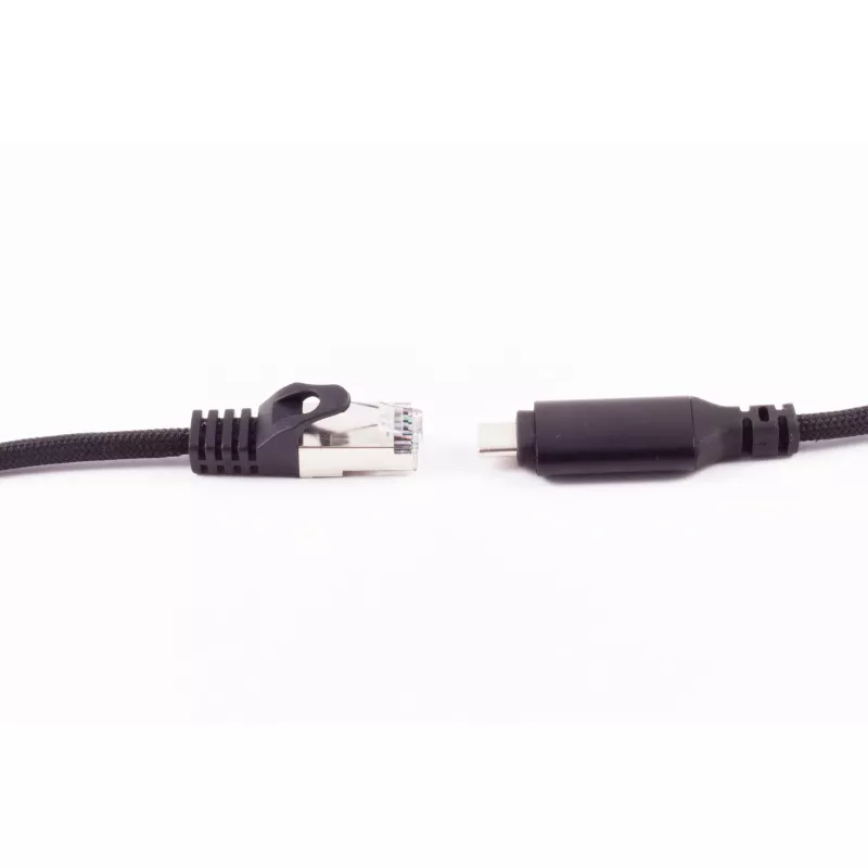 SHIVERPEAKS Cabo adaptador USB-C para RJ45 Gigabit Ethernet, alumínio, preto, 1m (BS14-51025)