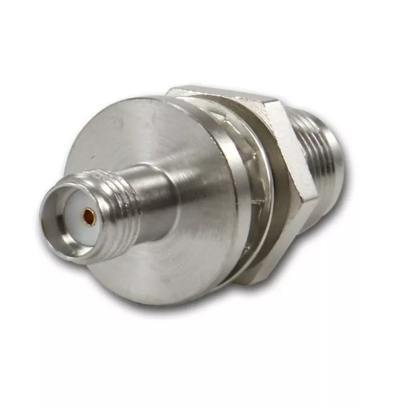 Telegärtner Adaptador coaxial TNC fêmea para SMA fêmea, 50 Ohm, DC-6 GHz, níquel/ouro J01019A0028