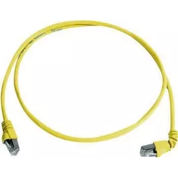 Telegärtner 100008019 Cabo patch CAT 6a S/FTP, RJ45, 1 m, amarelo, LSZH, ignífugo