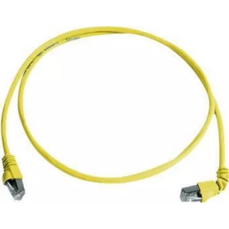 Telegärtner 100008019 Cabo patch CAT 6a S/FTP, RJ45, 1 m, amarelo, LSZH, ignífugo