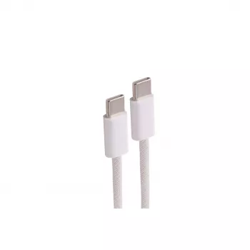 SHIVERPEAKS Cabo de carregamento USB-C, USB 2.0, 60W, branco, têxtil trançado, 0,5m (BS14-21016)
