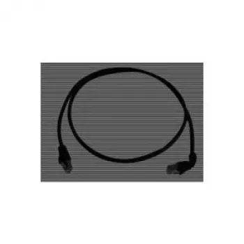 Telegärtner 100008676 Cabo patch RJ45, CAT 6a S/FTP, 5,0 m, preto, LSZH, ignífugo, com proteção anti-dobras